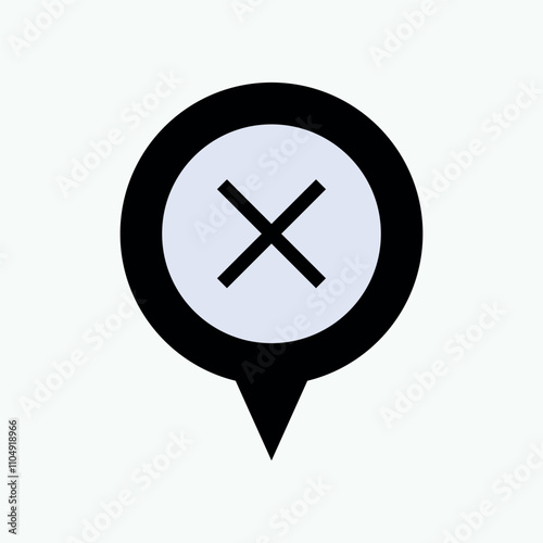 Lost Icon. Stray, Gone. Missing, Misplaced Symbol.