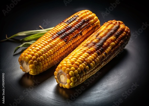 Grilled Corn Cob - Hyperrealistic Architectural Photography photo