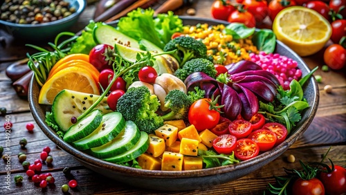 Low Light Healthy Food Photography, Delicious Dinner, Vibrant Veggies, Nutritious Meal