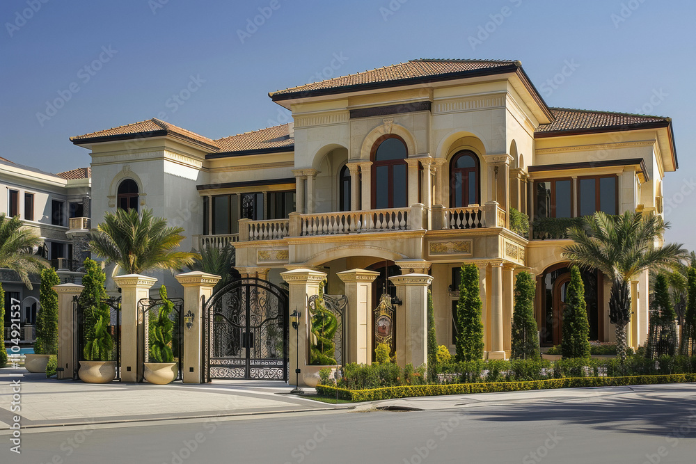Fototapeta premium beautiful view of luxurious Villa exterior