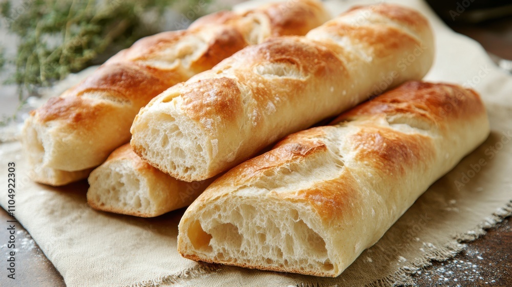 Close-up of freshly baked artisan bread, rustic and warm Close-up of freshly baked artisan bread, rustic and warm