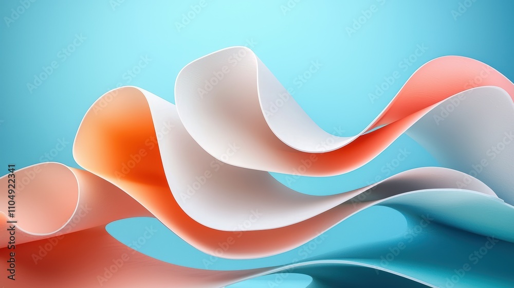 A 3D rendering of a mathematical surface formed by a complex waveform, showcasing the beauty and complexity of mathematical concepts. A 3D rendering of a mathematical surface formed by a complex waveform, showcasing the beauty and complexity of mathematical concepts.