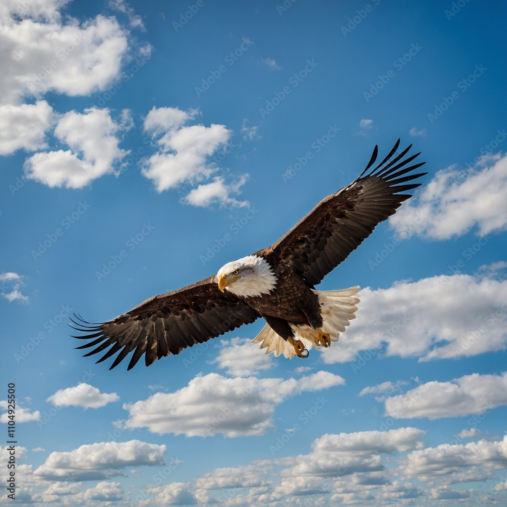 Fototapeta premium bald eagle in flight