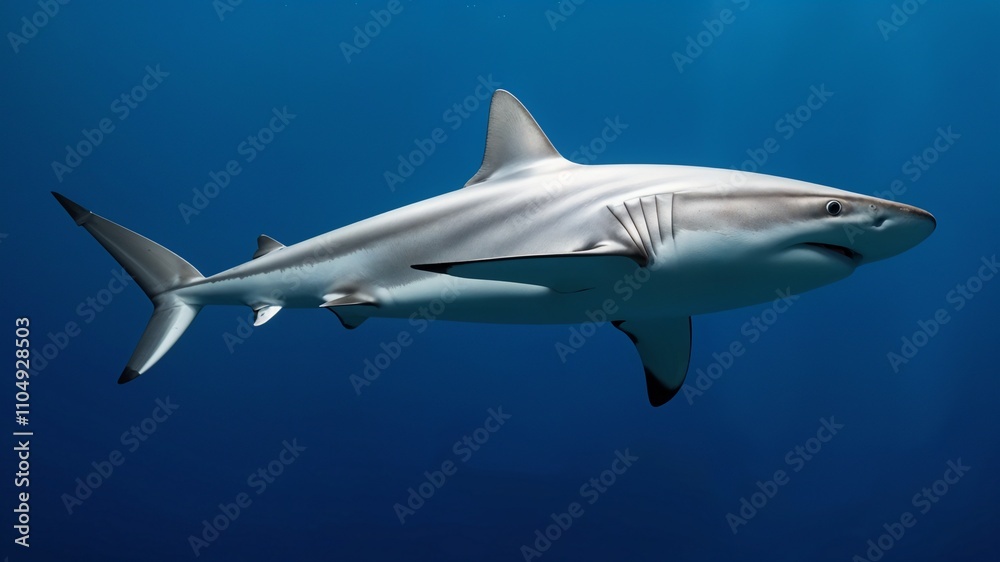 Naklejka premium a great white shark. Great white sharks are one of the largest predatory fish in the world.