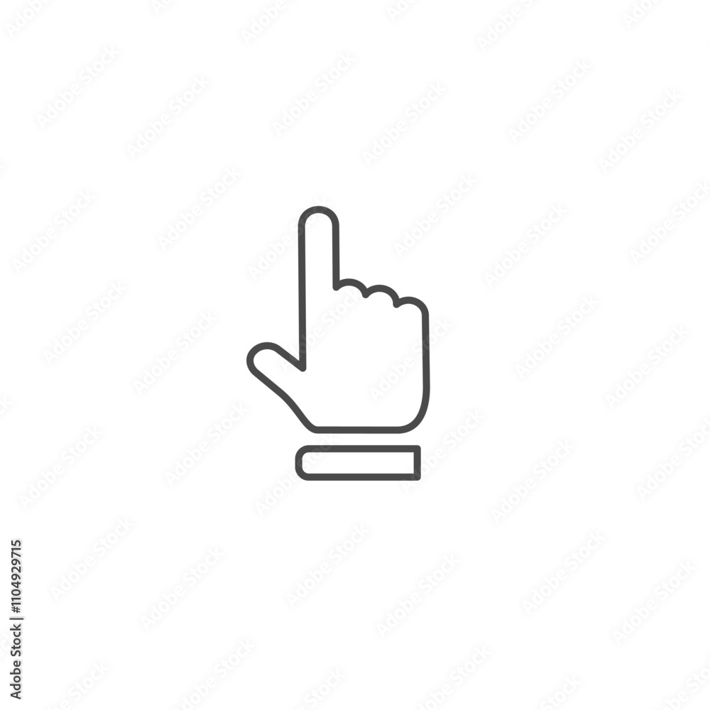 Hand cursor icon template vector illustration Hand cursor icon template vector illustration