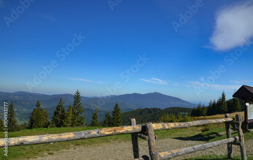 Fototapeta Naklejka Na Ścianę i Meble -  picturesque and wonderful views on the way to Pilsko in the Beskid Mountains