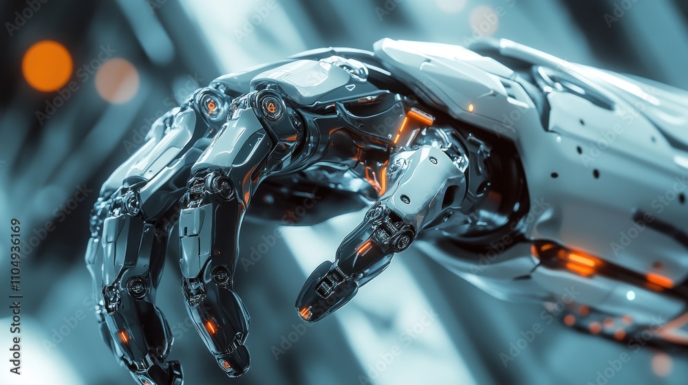 Advanced Robotic Hand Design Futuristic Technology