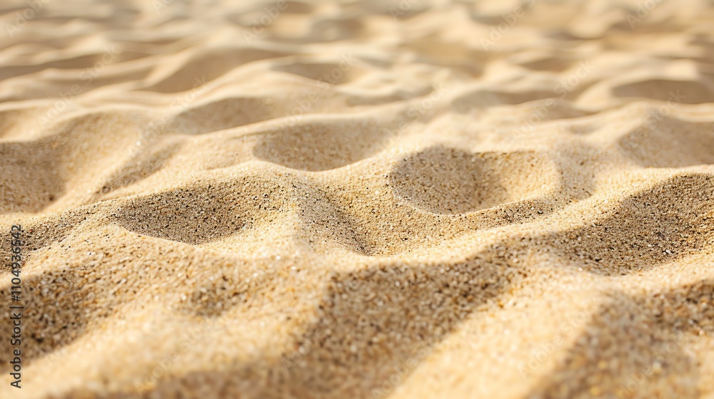 A close-up of soft sand on a beach. A close-up of soft sand on a beach.