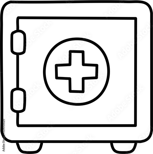 Safe Box Outline Icon