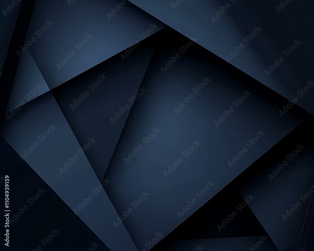 This image features a dark and dramatic abstract geometric pattern, characterized by layered overlapping shapes This image features a dark and dramatic abstract geometric pattern, characterized by layered overlapping shapes