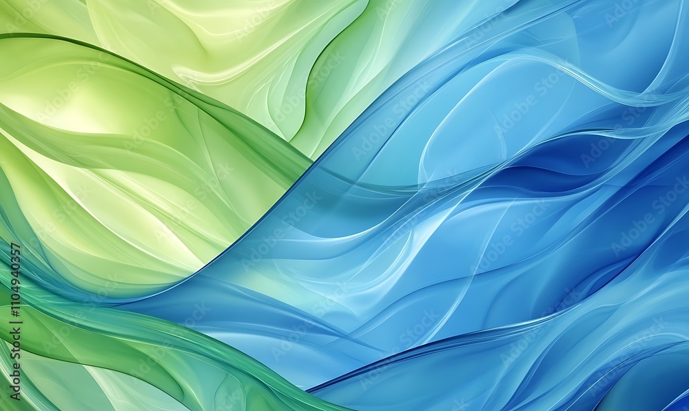 Obraz premium Beautiful original wide format abstract background image in blue and teal tones for design 