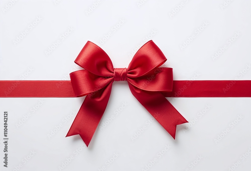 Elegant red ribbon tied into a perfect bow on a clean white background, symbolizing gift-giving and celebration. Elegant red ribbon tied into a perfect bow on a clean white background, symbolizing gift-giving and celebration.
