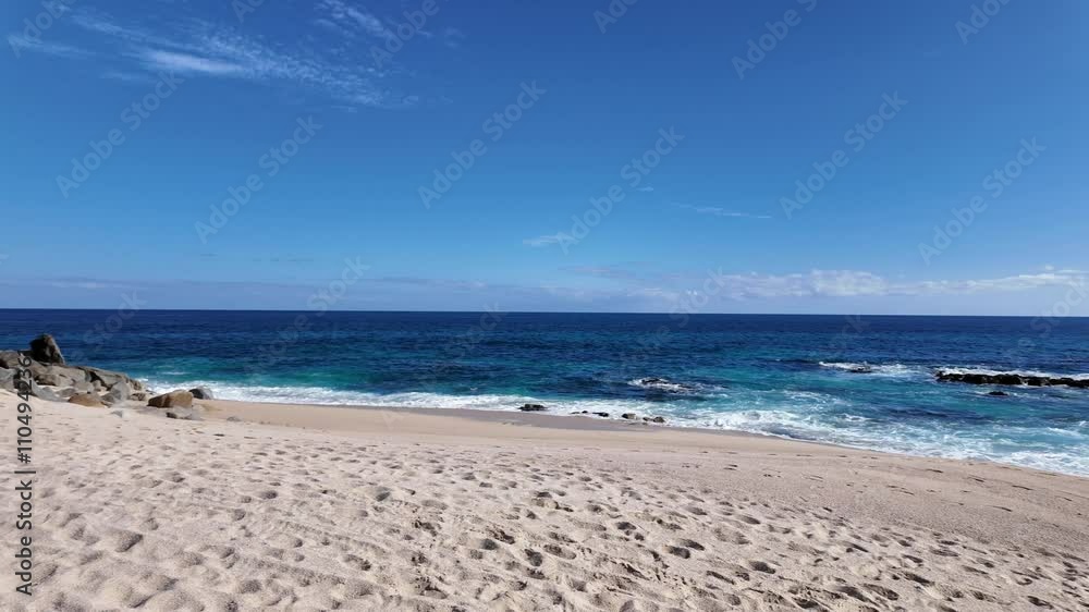 Cabo San Lucas Mexico near San José del Cabo beach shot with small waves in the Pacific Ocean. Cabo San Lucas Mexico near San José del Cabo beach shot with small waves in the Pacific Ocean.