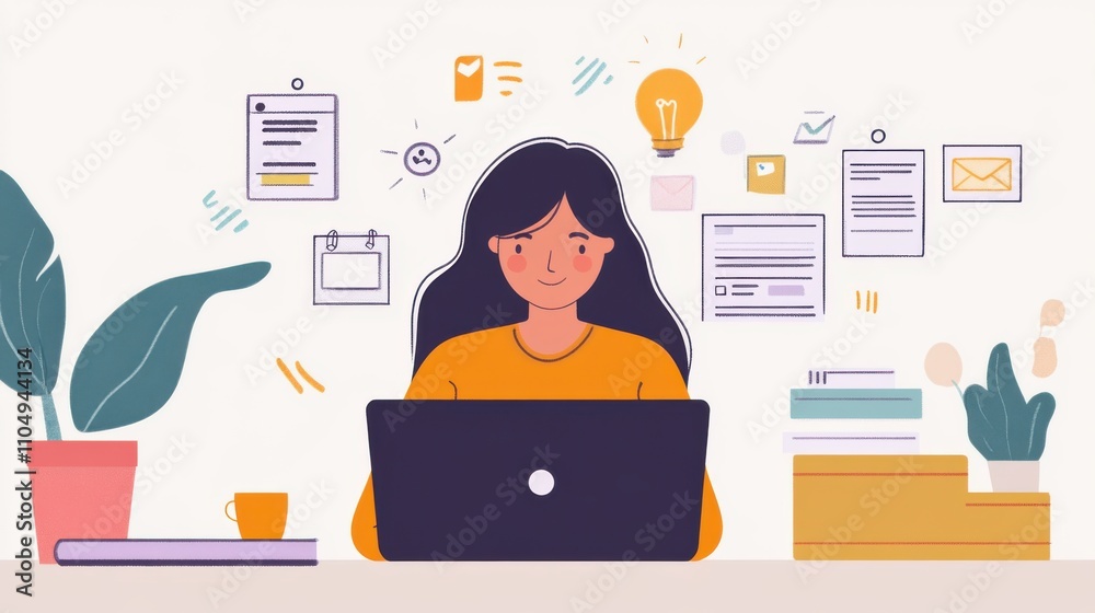 Student accessing online education platform on laptop at home with Student accessing online education platform on laptop at home with
