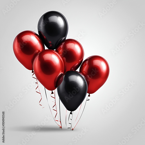 black and red balloons