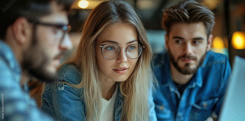 young professionals working on a laptop is perfect for marketing business consulting, project management, or startup development. young professionals working on a laptop is perfect for marketing business consulting, project management, or startup development.