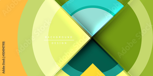 Target circle geometric abstract shapes. Vector Illustration For Wallpaper, Banner, Background, Card, Book Illustration, landing page