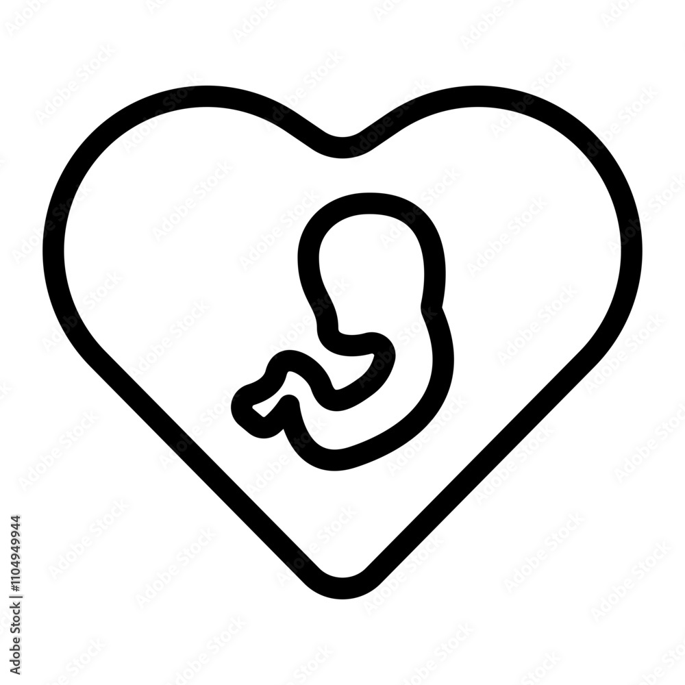 Fototapeta premium Baby Line Icon