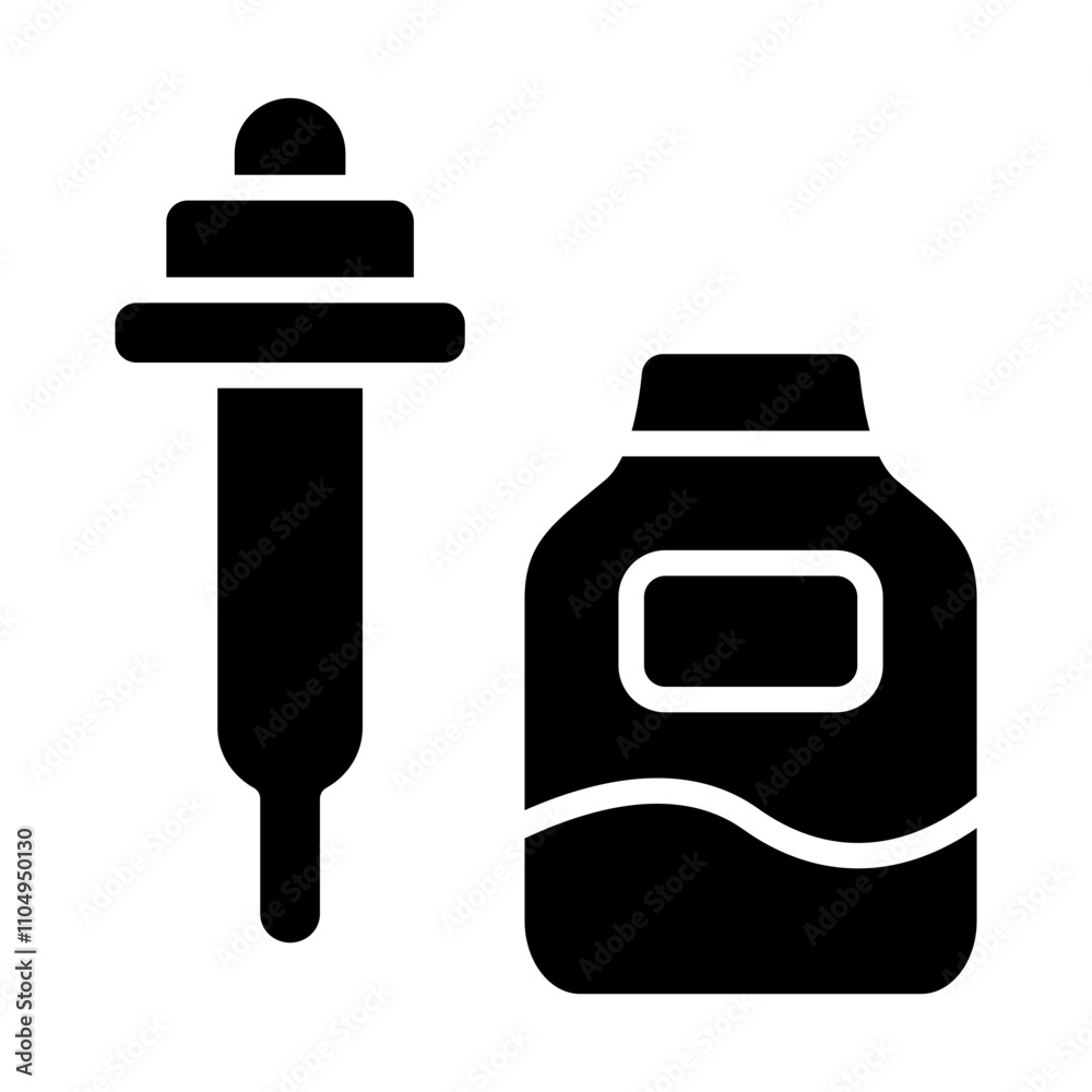Beauty Serum Solid Icon Beauty Serum Solid Icon