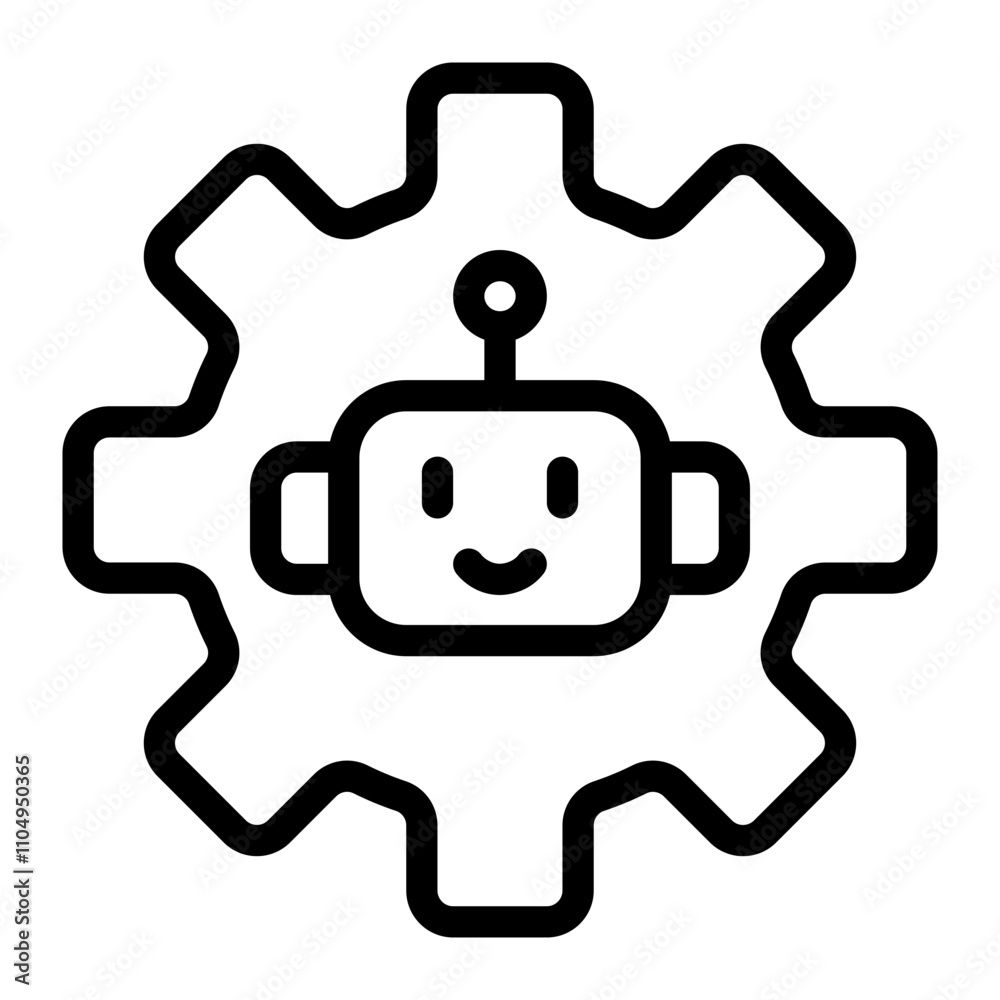Bot Helper Line Icon Bot Helper Line Icon