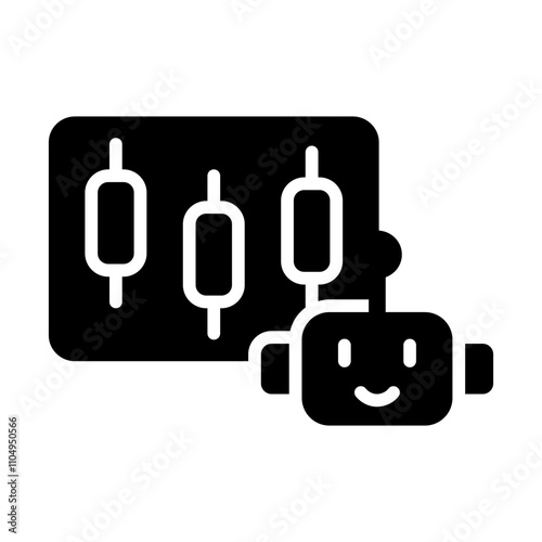 Bot Trading Solid Icon