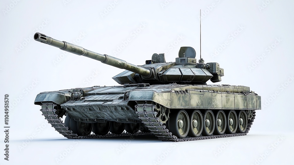 A 3D render of a tank with a white background. A 3D render of a tank with a white background.