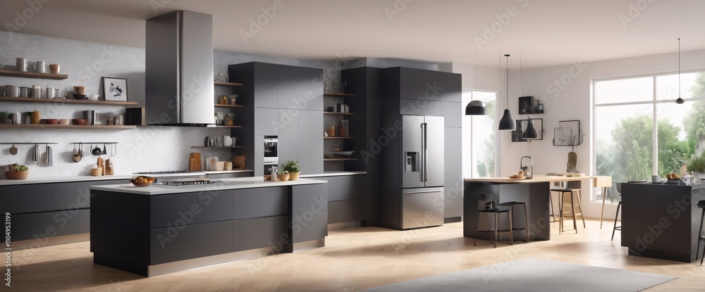 smart home filled with various connected devices and appliances AI, such as smart refrigerators, coffee makers, and ovens, all communicating with each other to simplify everyday tasks and enhance smart home filled with various connected devices and appliances AI, such as smart refrigerators, coffee makers, and ovens, all communicating with each other to simplify everyday tasks and enhance