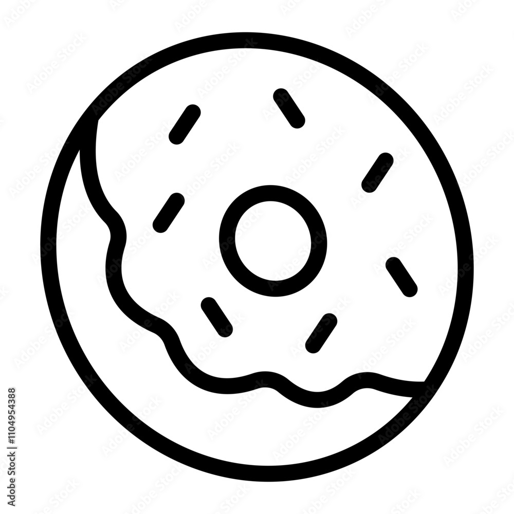 Fototapeta premium Donut Line Icon