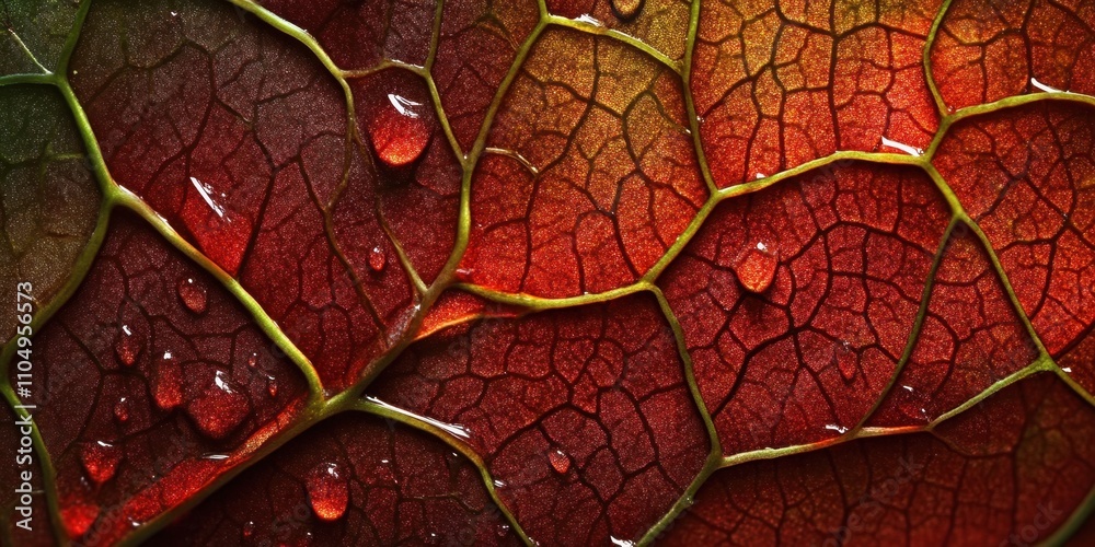 Obraz premium Crisp water droplets Eucalyptus leaf A detailed macro