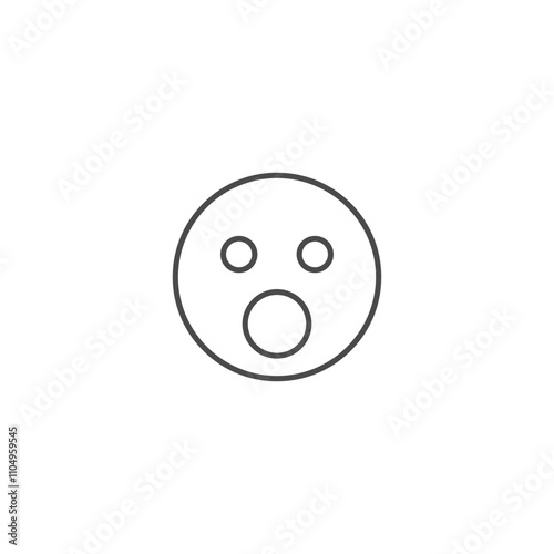 Surprised smiley icon template vector illustration