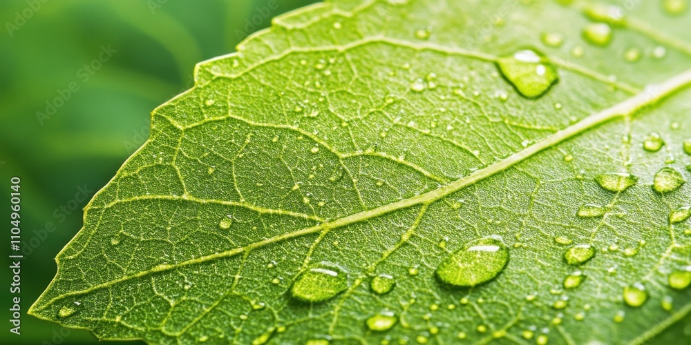 Drips falling gently Leaf with dew A detailed macro s Drips falling gently Leaf with dew A detailed macro s