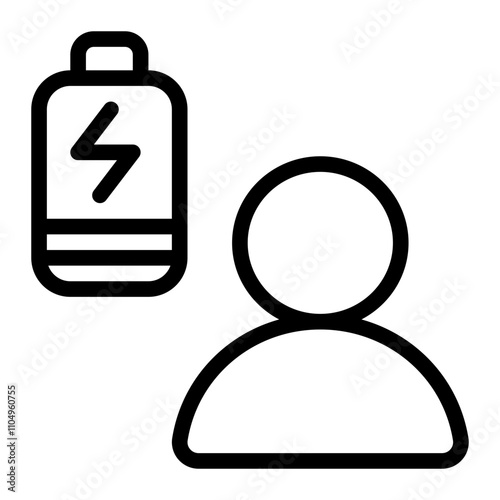 People Burnout Line Icon