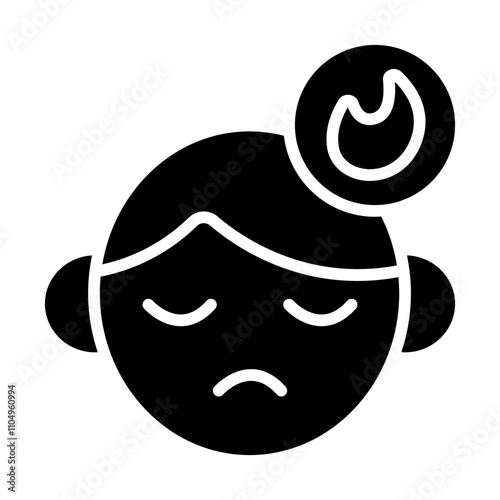 Person Burnout Solid Icon