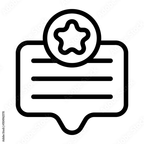 Review Customer Line Icon