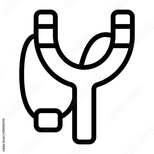 Slingshot Toy Line Icon