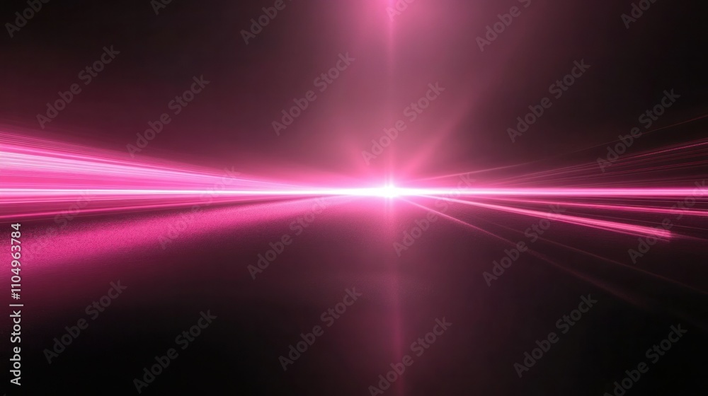 Stylish pink horizontal light flare over black, minimalist and sleek, embodying modern elegance Stylish pink horizontal light flare over black, minimalist and sleek, embodying modern elegance
