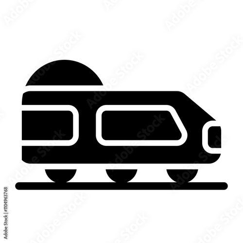 Snow Train Solid Icon