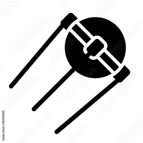 Sputnik Satellite Solid Icon