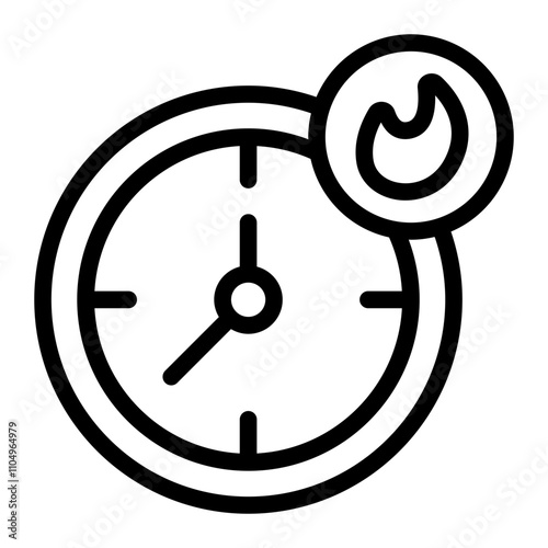 Time Burnout Line Icon