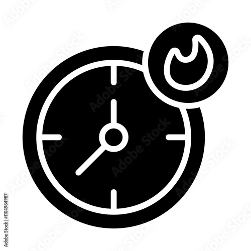 Time Burnout Solid Icon