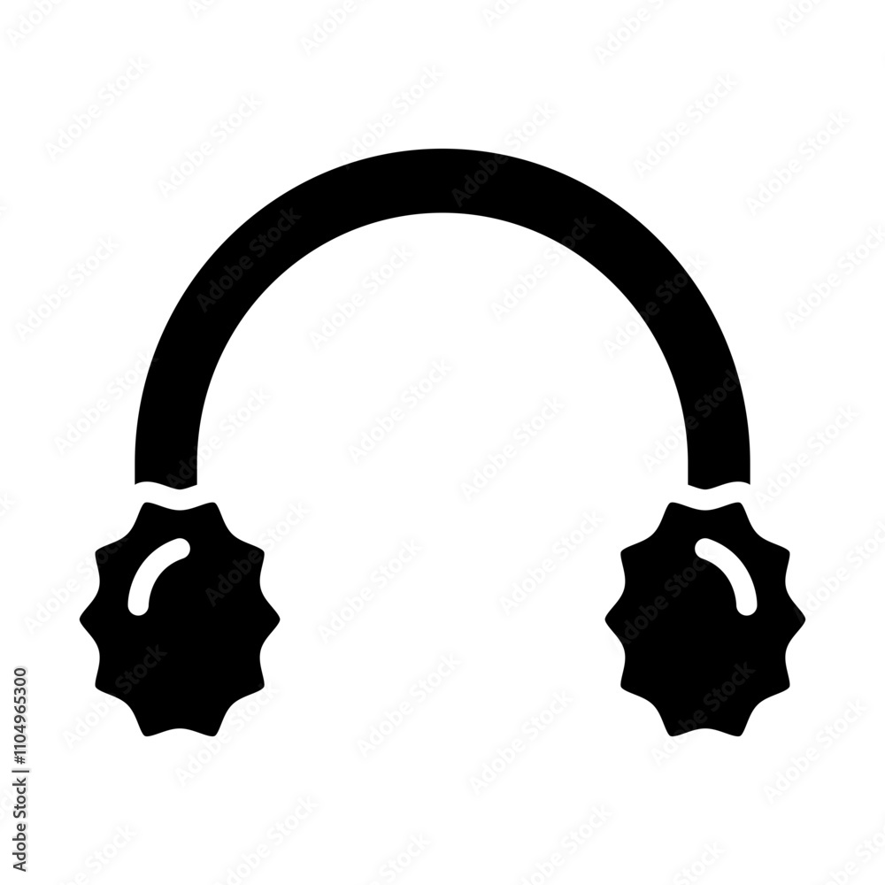 Winter Headset Solid Icon Winter Headset Solid Icon