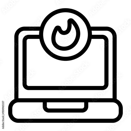 Work Burnout Line Icon