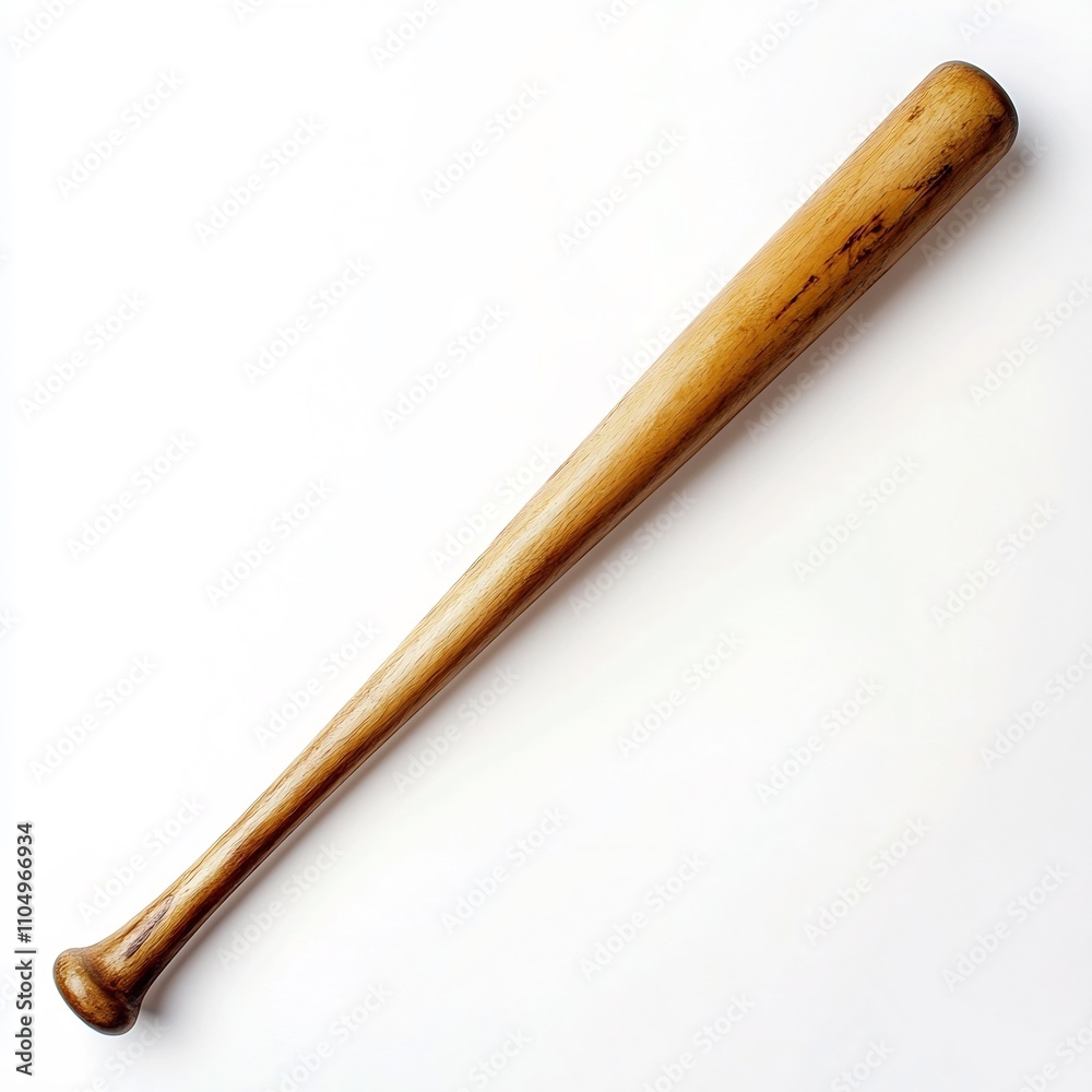 Wooden Baseball Bat on White Background Wooden Baseball Bat on White Background