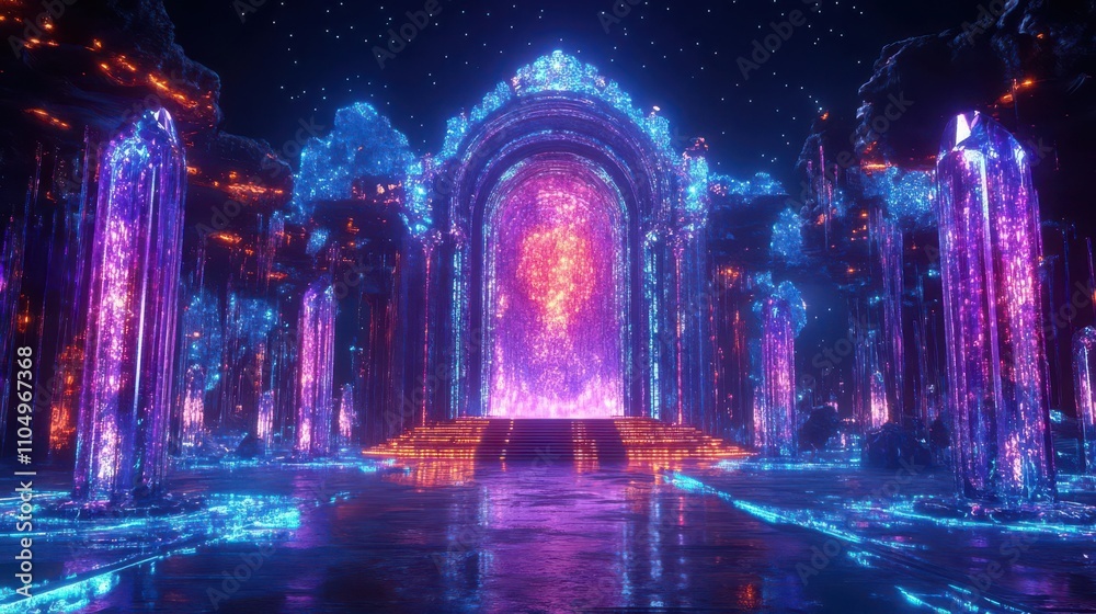 Fototapeta premium Futuristic shrine