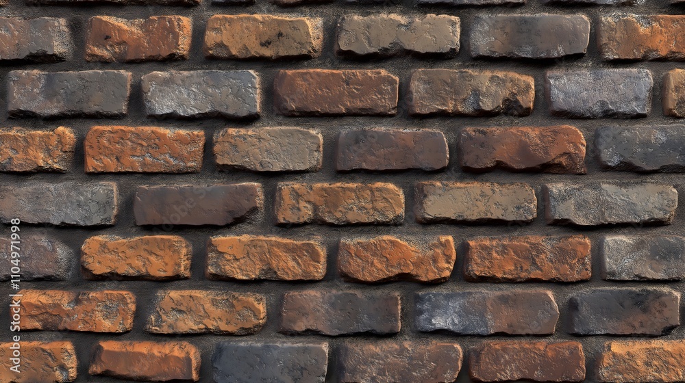 Rustic multicolored brick wall texture. Rustic multicolored brick wall texture.