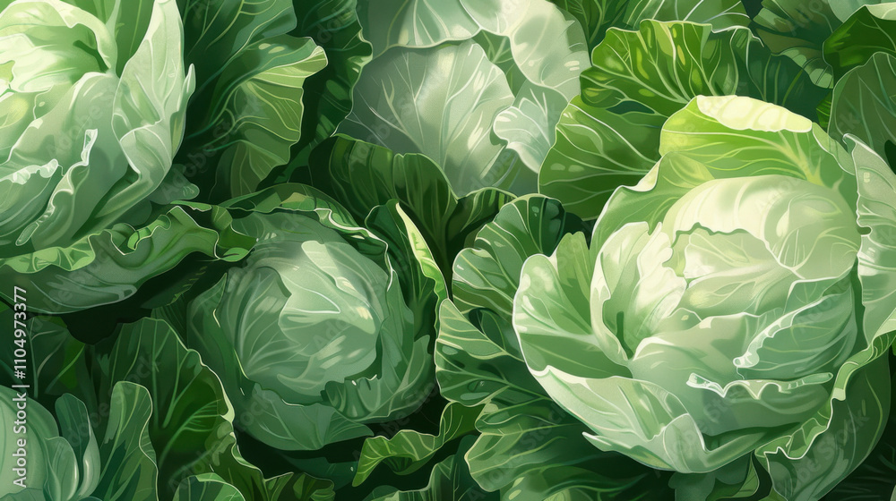 Fototapeta premium fresh cabbage isolated on white background