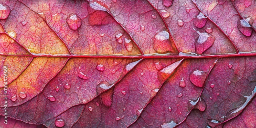 Fototapeta premium leaf surface Tear-shaped leaf A detailed macro s