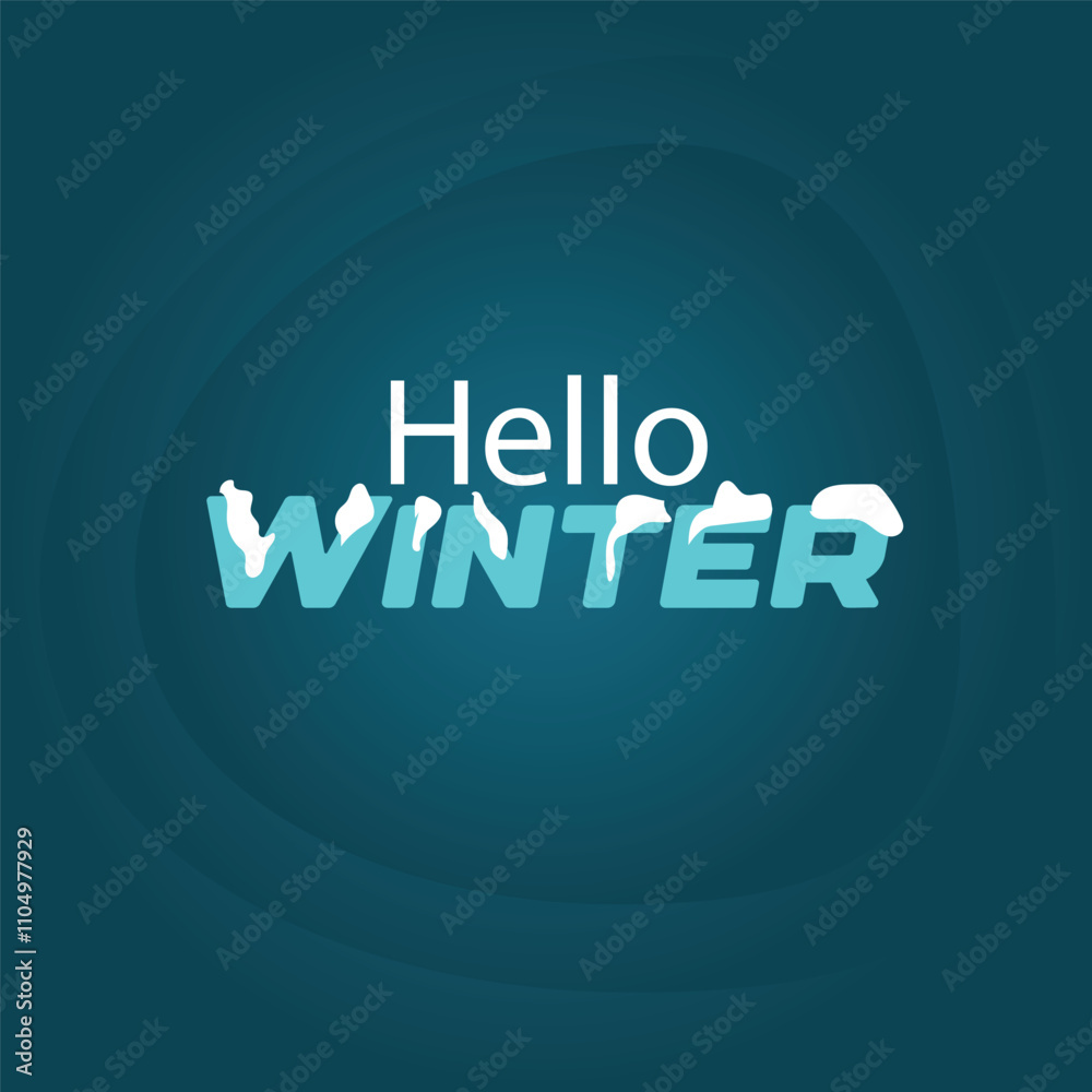 Modern winter vector design illustration Modern winter vector design illustration