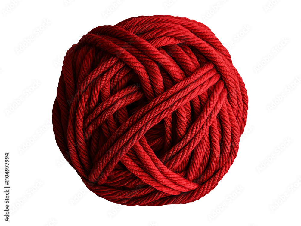 Red yarn ball isolated on white background. Red yarn ball isolated on white background.