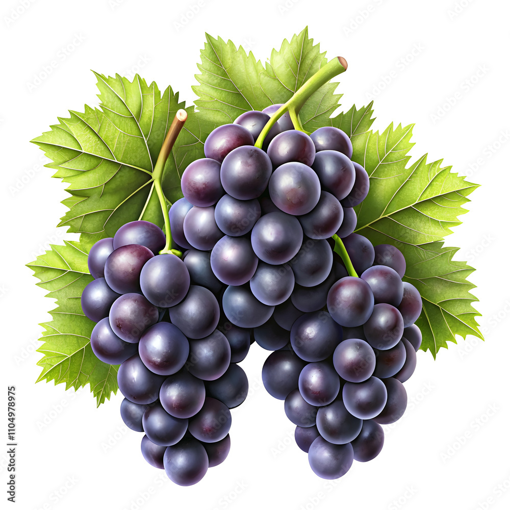 Fototapeta premium Grape fruits isolated on transparent background